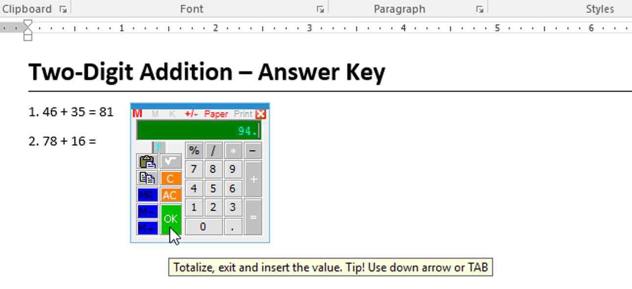 assignment word calculator