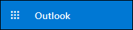 La barra azul moderna de Outlook