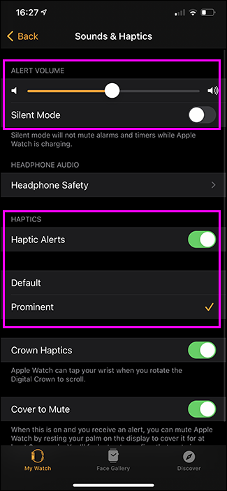 configurar sonidos y opciones hápticas apple watch