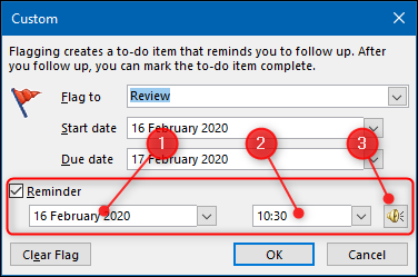 Seleccione la casilla de verificación junto a la opción "Recordatorio" y luego elija una fecha, hora y sonido de alerta.