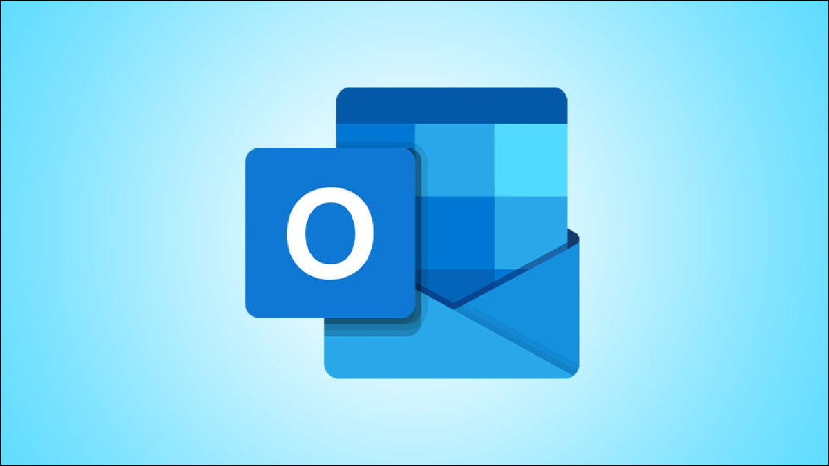 Logotipo de Microsoft Outlook sobre fondo azul