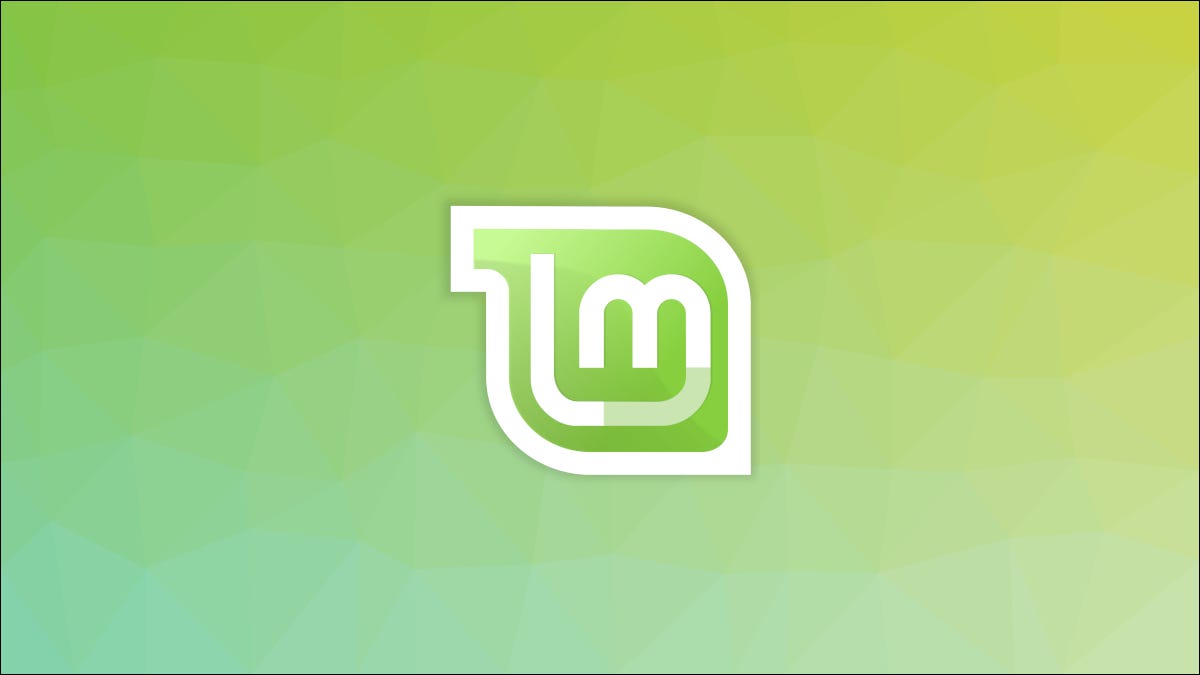 Logotipo de Linux Mint sobre un fondo verde