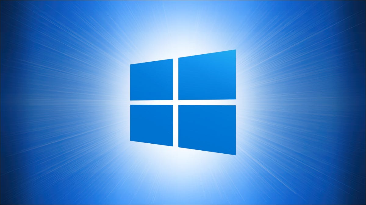 Logotipo de Windows 10 en azul