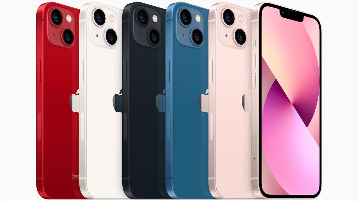 Todas las variaciones de color del nuevo iPhone.