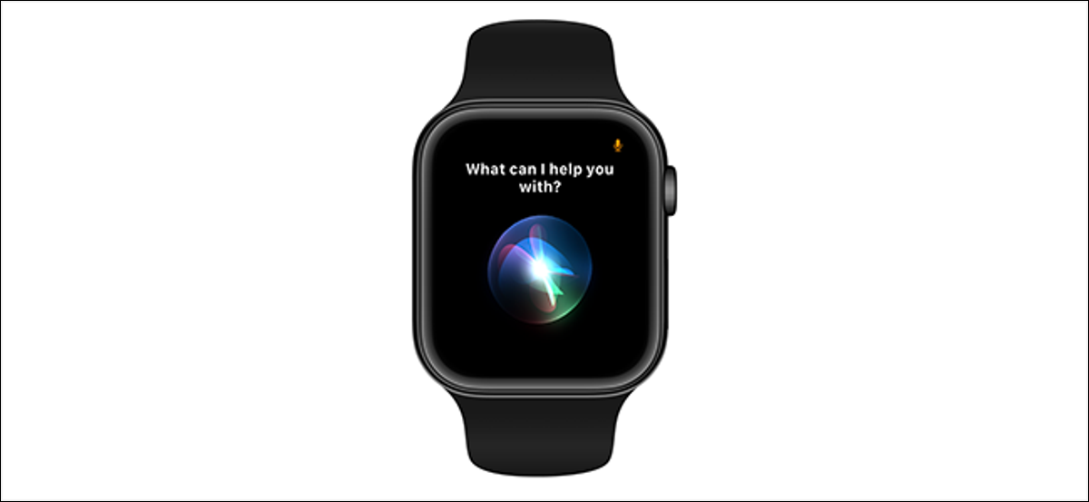 imagen de vista previa que muestra a Siri activándose en un reloj de Apple