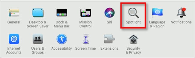 In System Preferences, click on 