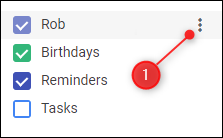 Los 3 puntos para compartir el Calendario de Google