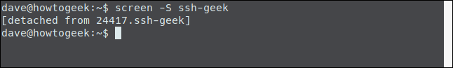 El usuario regresó a su ventana de terminal original