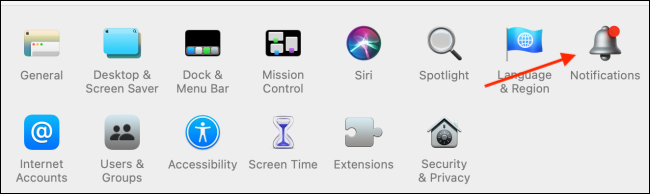Click Notifications in System Preferences