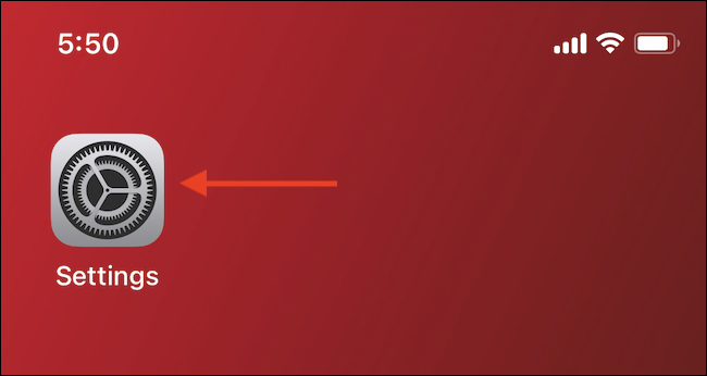 En su iPhone o iPad, abra la aplicación "Configuración".