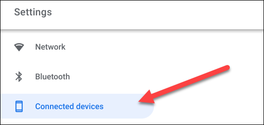 dispositivos conectados en la configuración