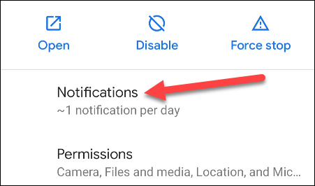 sélectionner les notifications