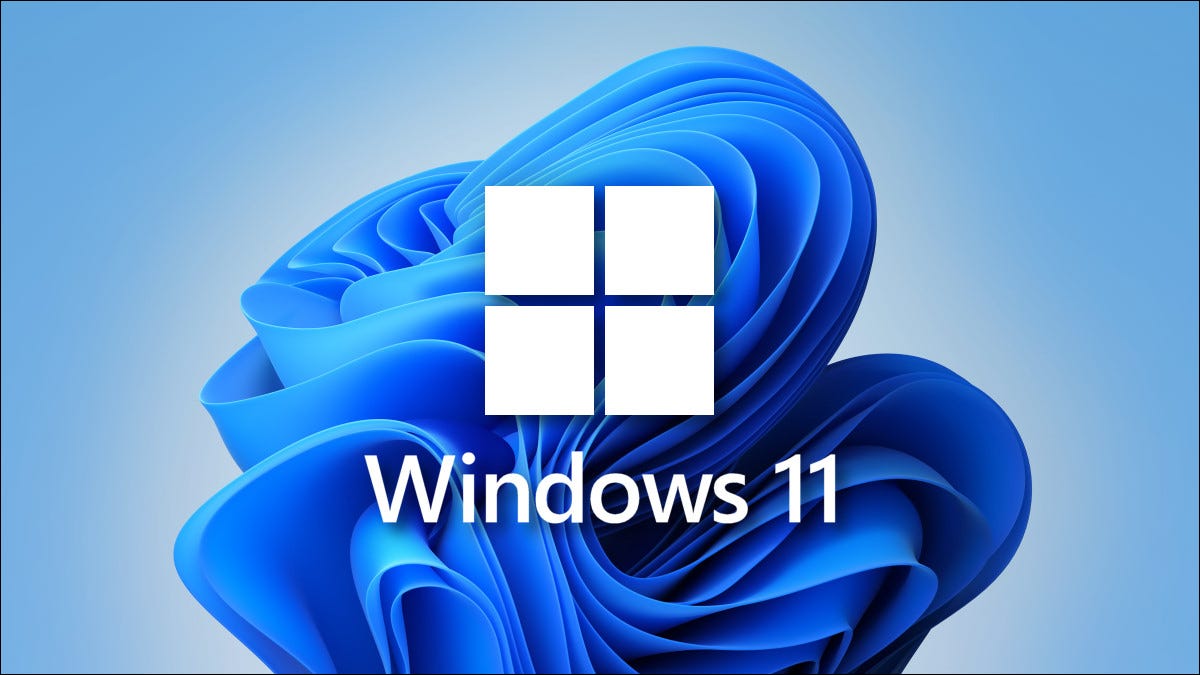Logo di Windows 11 con carta da parati