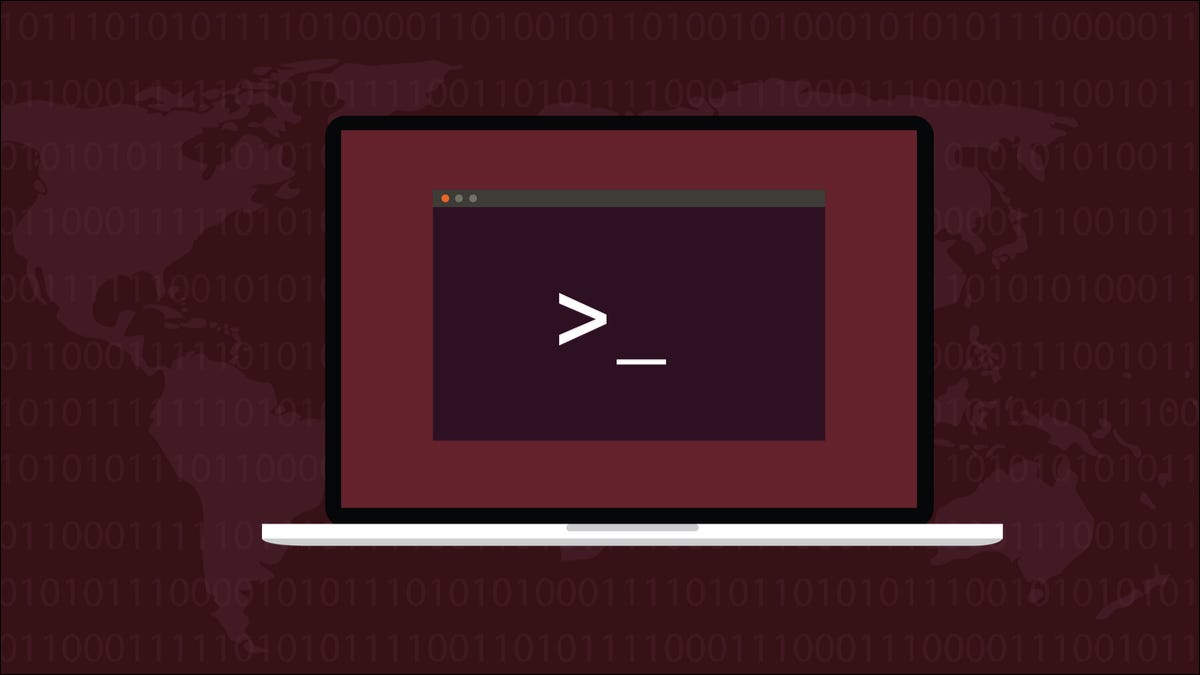 Ilustración que muestra una pantalla de terminal Linux