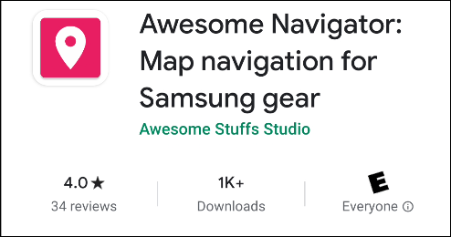 La aplicación "Awesome Navigator" en Play Store.