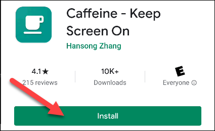 aplicación de cafeína para Android