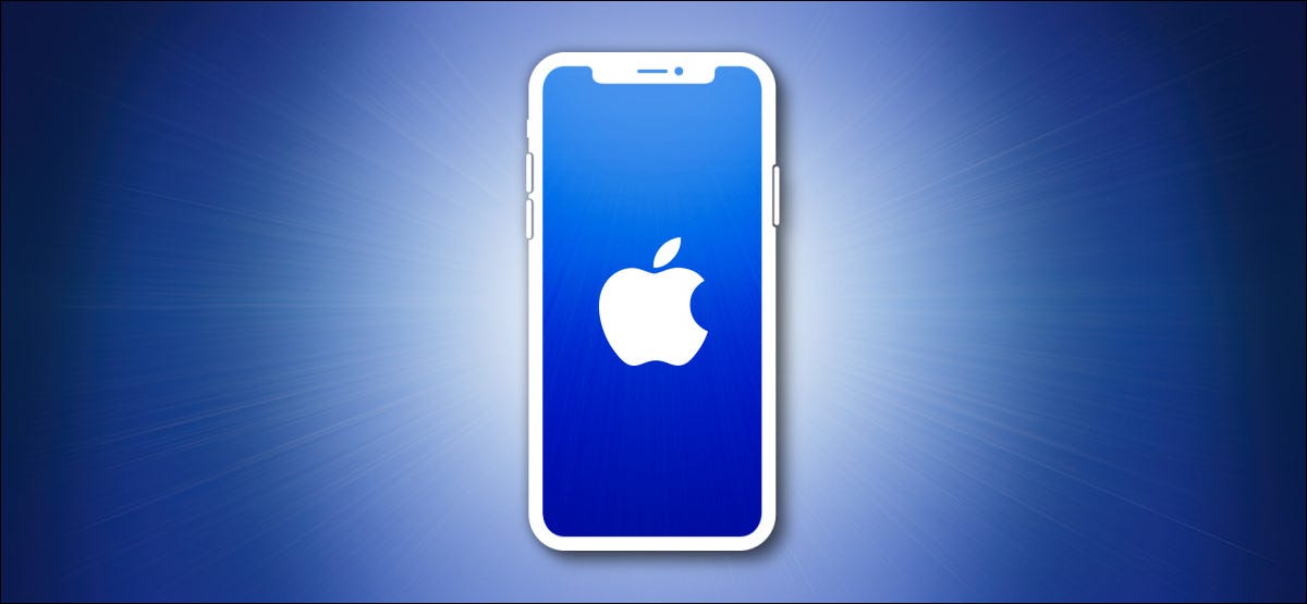 Contorno del iPhone de Apple en azul