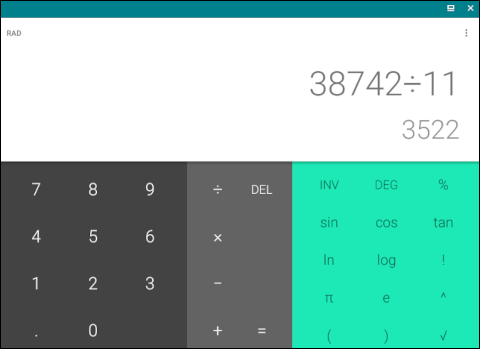 La calculadora de Android que se ejecuta en Linux