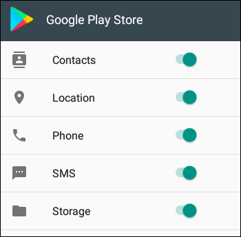 Los permisos de la tienda de Google Play