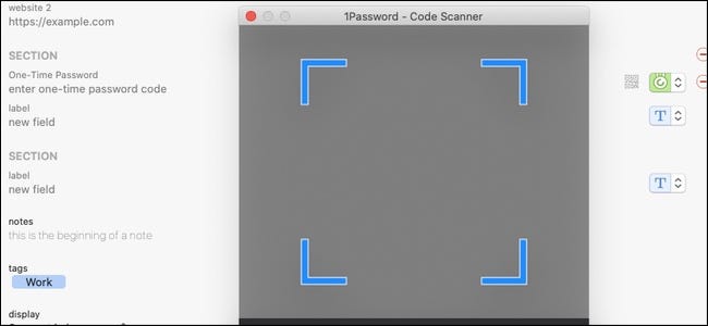Arrastre el escáner de código QR de 1Password a la ventana de su navegador