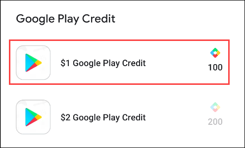 puntos de google play por crédito