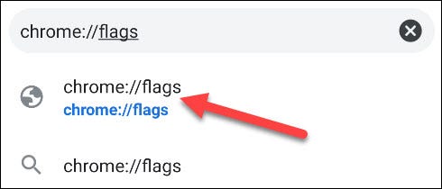 Ve a la página de Chrome Flags.