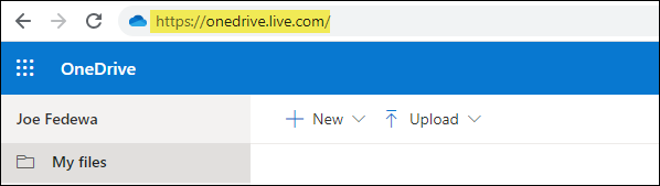 Visite el sitio web de OneDrive en un navegador de escritorio
