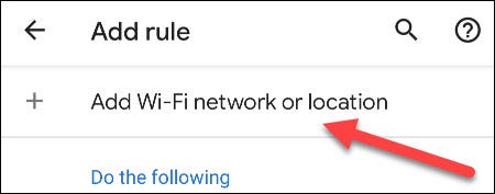 aggiungi rete wifi o posizione