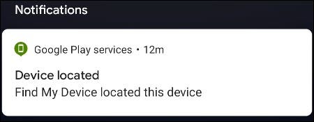 notificación de dispositivo encontrado
