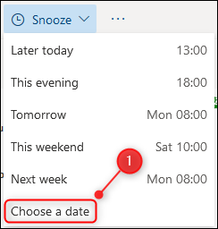 La opción "Elige una fecha".