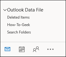 Il file .pst visualizzato in Outlook.