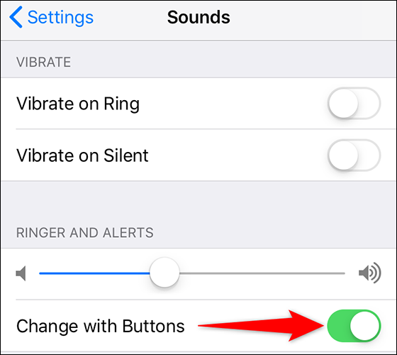 Habilite "Cambiar con botones" en la configuración del iPhone.