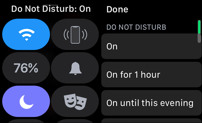 Activar y desactivar no molestar en el Apple Watch