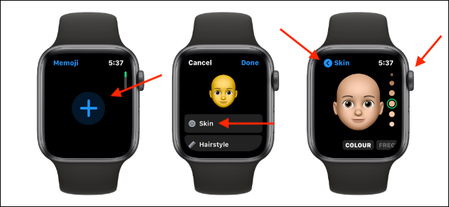 Agregar y personalizar Memoji en Apple Watch
