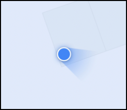 Der Standort eines Android-Geräts auf Google Maps, mit kalibriertem Kompass.