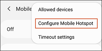 Toca "Configurar hotspot móvil".