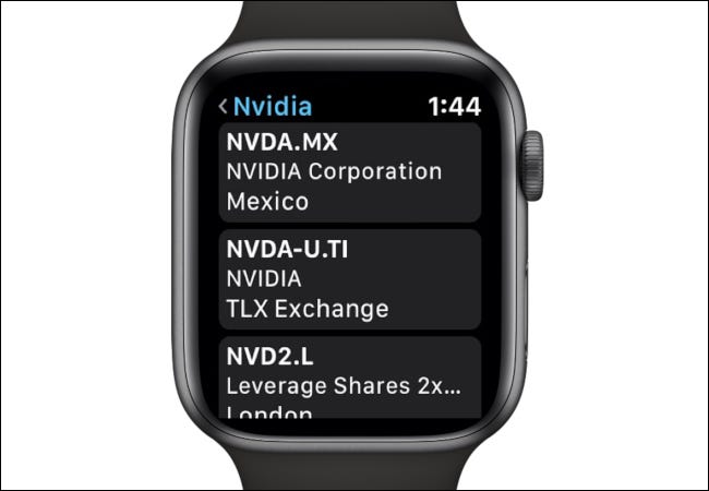 Stock de Apple Watch Nvidia