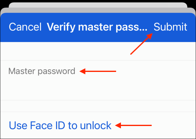 Passwort-Manager eines Drittanbieters authentifizieren