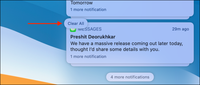 Clear all notifications for an app