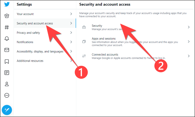 En Configuración, haga clic en "Seguridad y acceso a la cuenta".  luego "Seguridad".