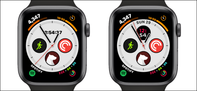 Complicaciones de fecha y hora en Apple Watch