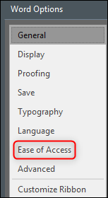 Ease of access