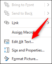 Editar el botón de texto alternativo en el objeto en Excel
