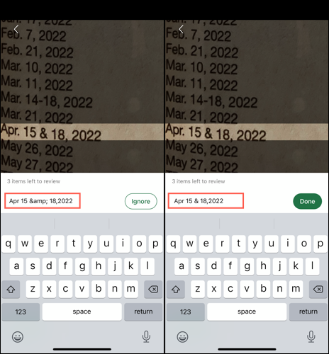 Modifica i dati dell'immagine in Excel Mobile