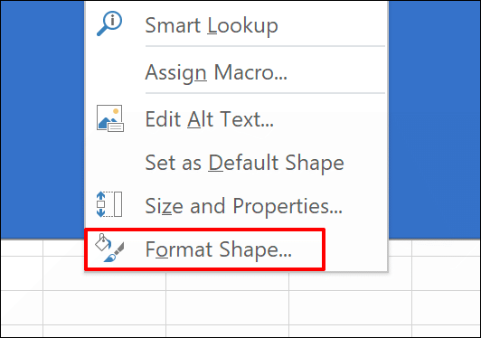 Haz clic en "Formato de forma".