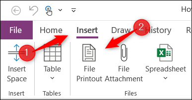 Opción de impresión de archivos en Microsoft OneNote