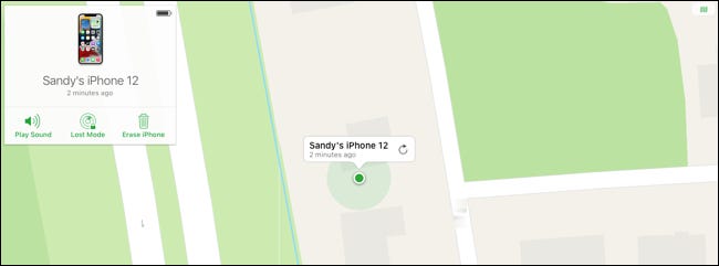 Locate the device in Find My in iCloud