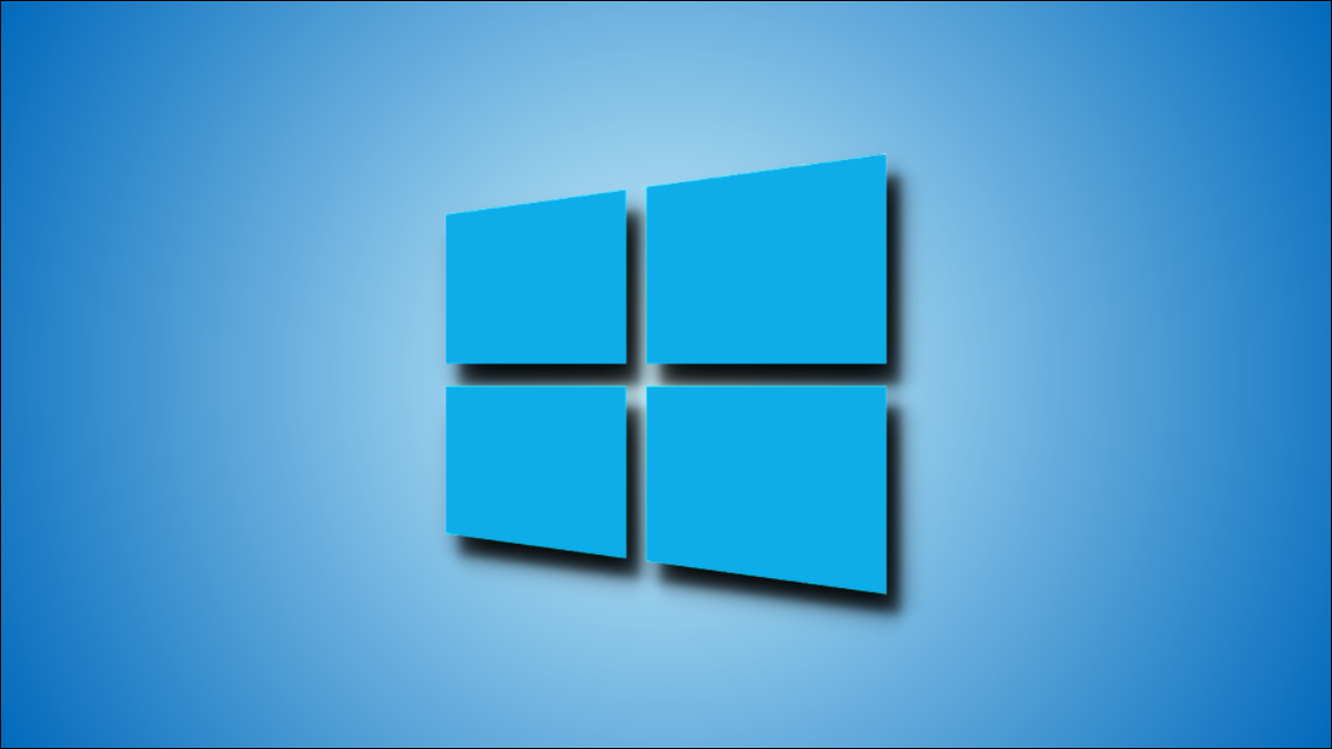 Logotipo de Windows 10 sobre fondo azul