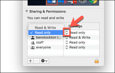 Configurar permisos de grupo de usuarios para un usuario en macOS