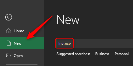 New: invoice search